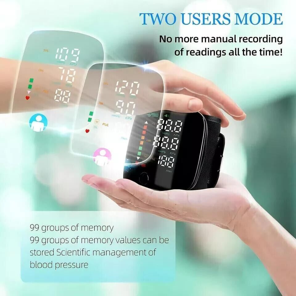 Digital Blood Pressure Monitor Upper Arm Wrist BP Machine LCD Health Monitor
