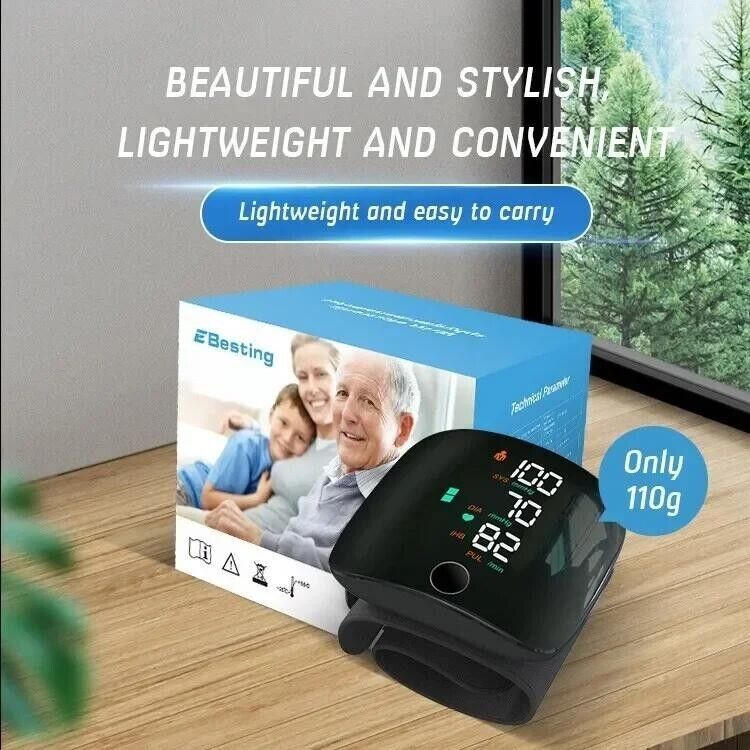 Digital Blood Pressure Monitor Upper Arm Wrist BP Machine LCD Health Monitor
