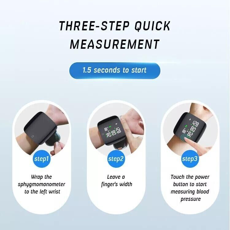 Digital Blood Pressure Monitor Upper Arm Wrist BP Machine LCD Health Monitor