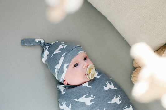 Copper Pearl Top Knot Baby Hat – Colt | Newborn to 4 Months