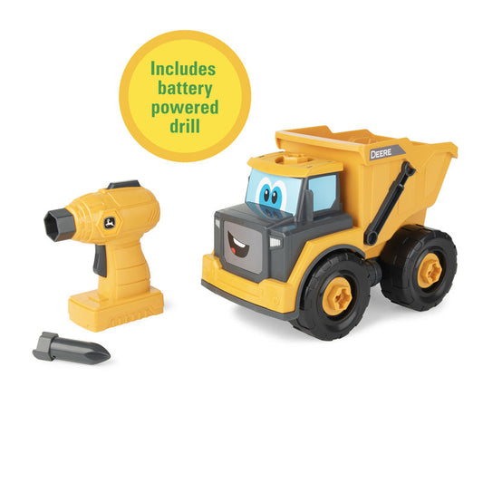 John Deere Build a Dump Truck Construction Toy | 13-Piece Take Apart Set | 18 Months+