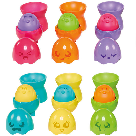 Tomy Toomies Hide & Squeak Egg Stackers | Baby Stacking Toy | Ages 6–36 Months