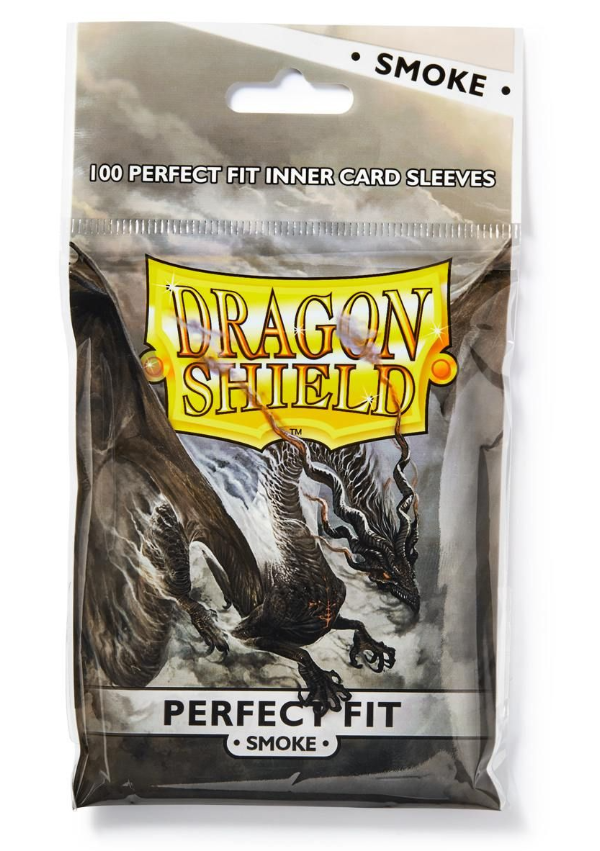 Dragon Shield Standard Perfect Fit Sleeves - Clear/Smoke (100 Sleeves)