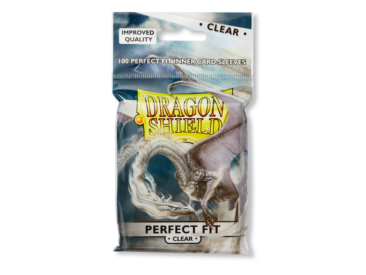 Dragon Shield Standard Perfect Fit Sleeves - Clear/Clear (100 Sleeves)