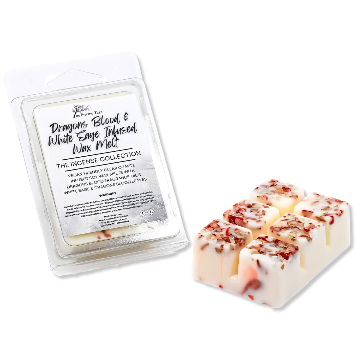 Dragon's Blood & White Sage Crystal Infused Wax Melts | The Incense Collection