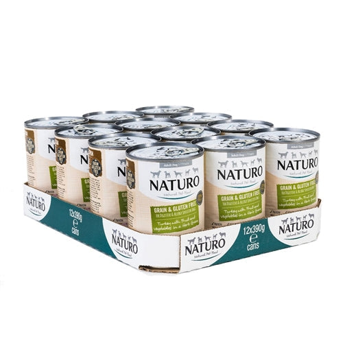12 x Pato Naturo sin cereales y salsa de pato - 390 g - Perro adulto