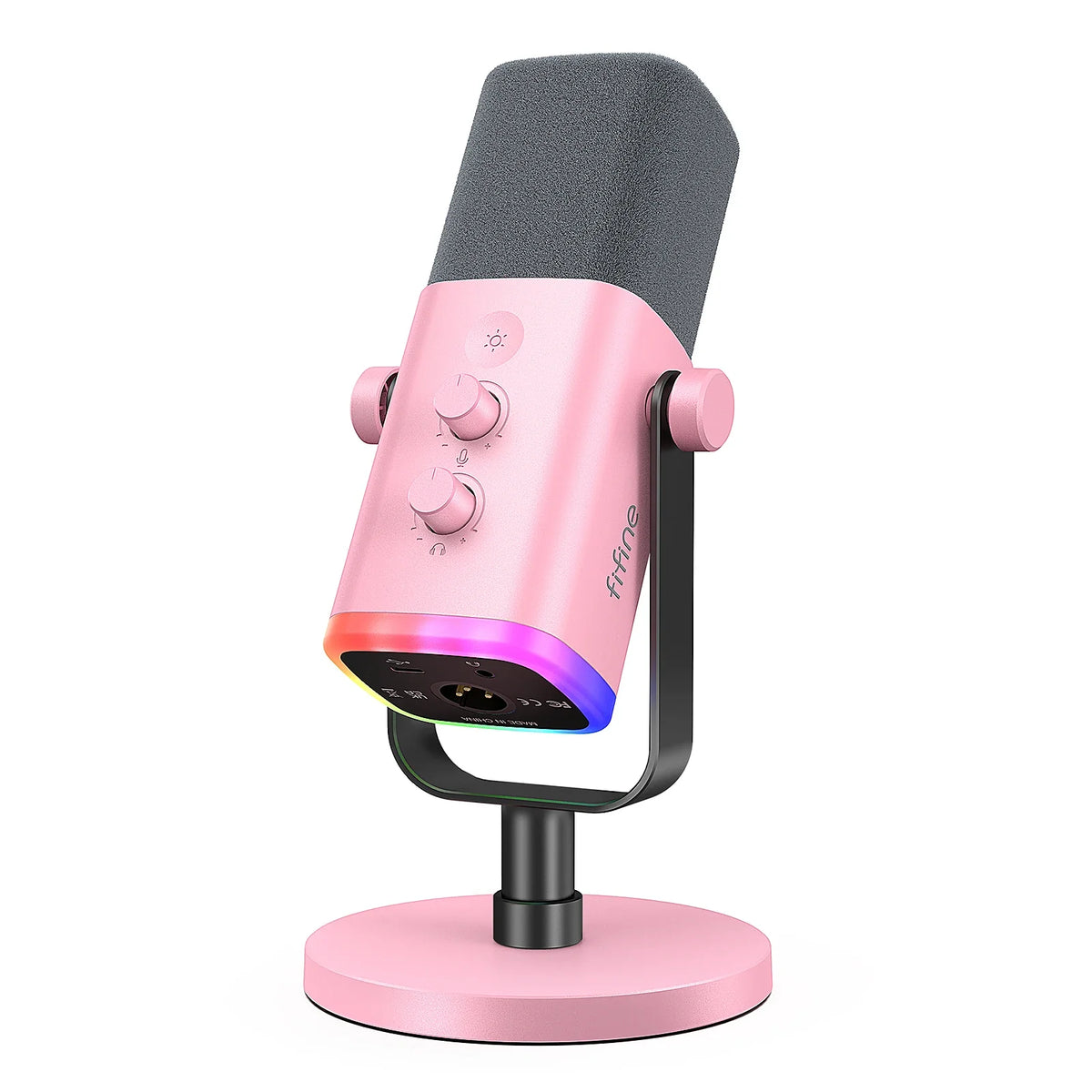PC Gaming & Streaming USB/XLR Dynamic Microphone - RGB Lights for Recording & Podcasting