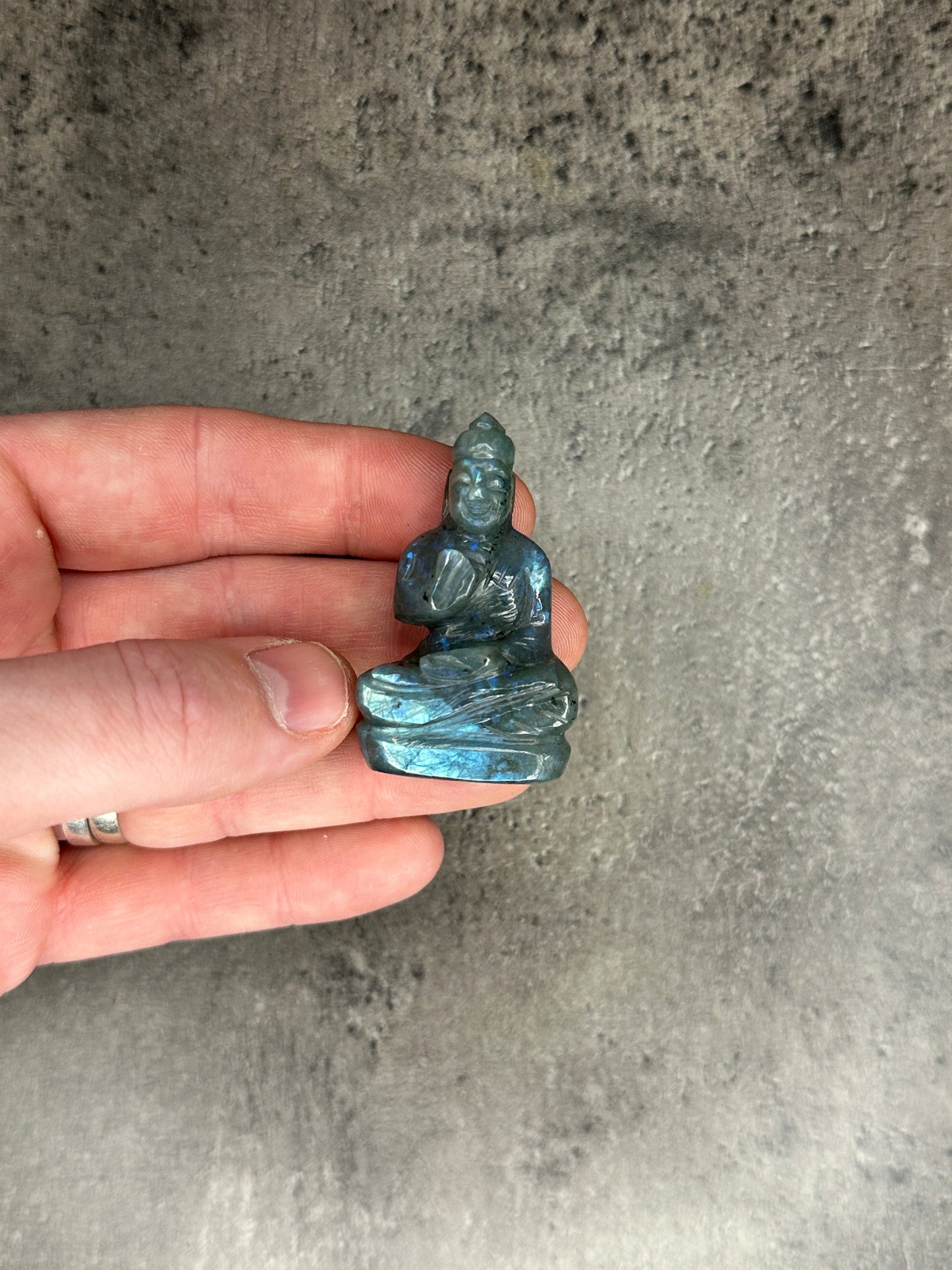 Labradorite Quan Yin Crystal Carving