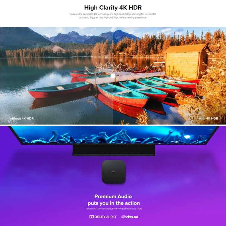 Xiaomi TV Box S 2nd Gen 4K HDR Google TV mit Google Assistant Fernbedienung Streaming Media Player, Cortex-A55 Quad-Core 64bit, 2GB+8GB, Google TV, EU-Version, TV Box S 2nd Gen