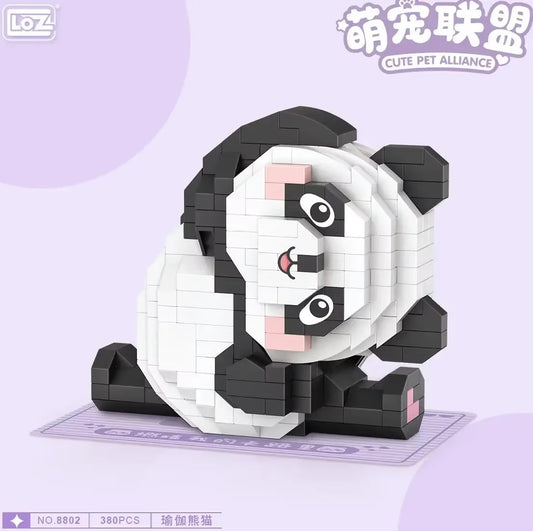 LOZ Yoga Panda Micro Brick Building Set – 380 Pieces (8802)