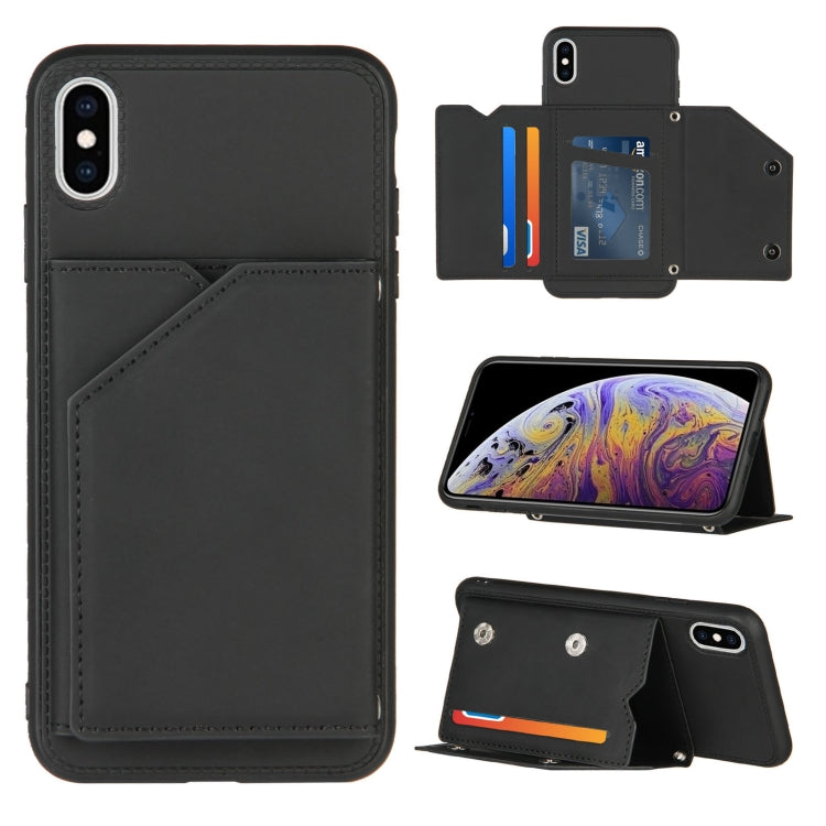 iPhone Flip Case with Card Slots, Stand & Photo Frame - Shockproof PU Leather