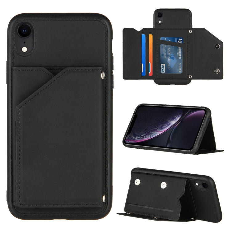 iPhone Flip Case with Card Slots, Stand & Photo Frame - Shockproof PU Leather