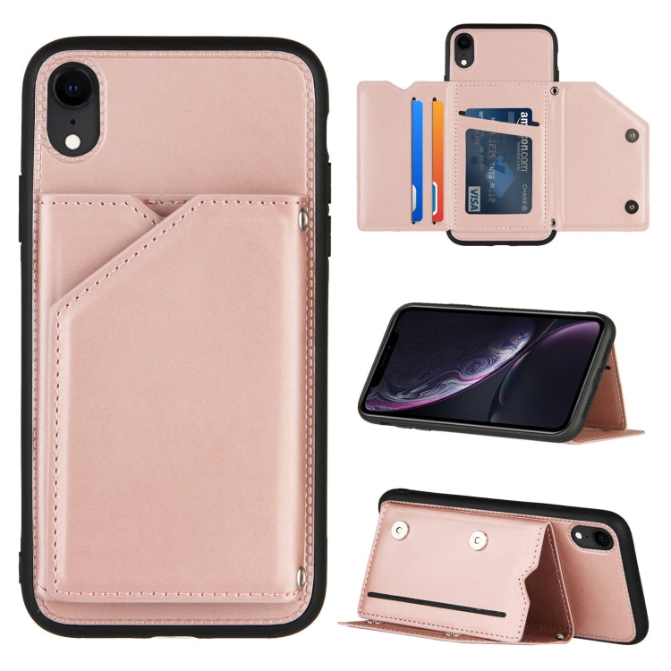 iPhone Flip Case with Card Slots, Stand & Photo Frame - Shockproof PU Leather