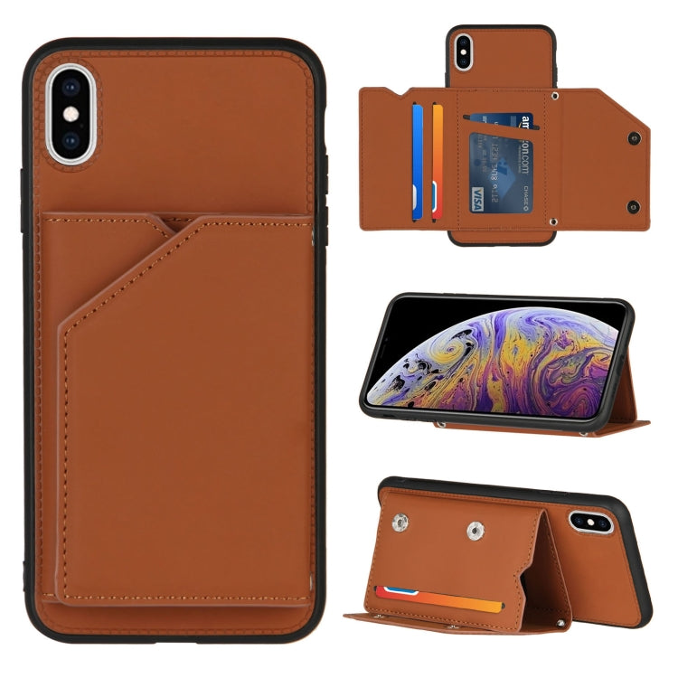 iPhone Flip Case with Card Slots, Stand & Photo Frame - Shockproof PU Leather