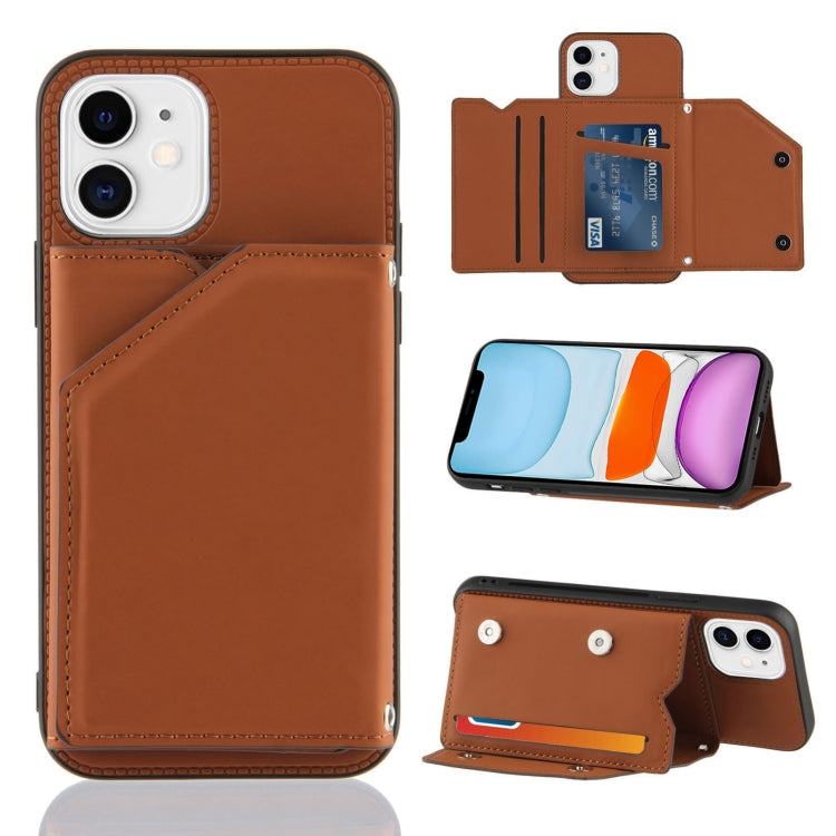iPhone Flip Case with Card Slots, Stand & Photo Frame - Shockproof PU Leather