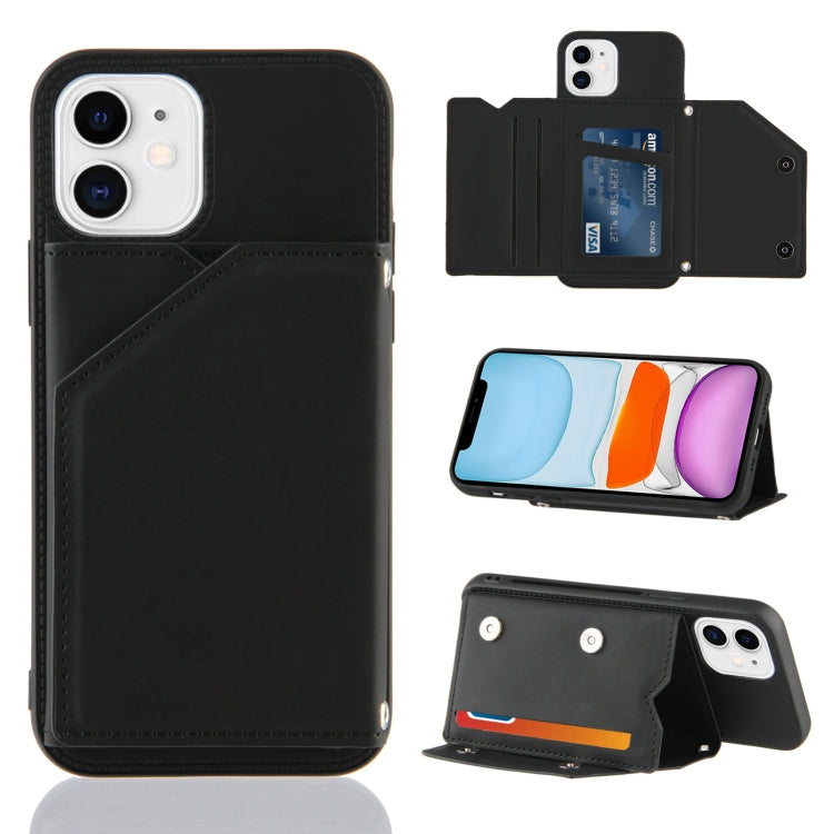 iPhone Flip Case with Card Slots, Stand & Photo Frame - Shockproof PU Leather