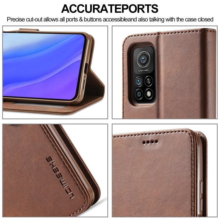 LC.IMEEKE Calf Texture Flip Leather Case – Xiaomi Mi 10 5G / Mi 10T Pro 5G / Mi 10T Lite 5G
