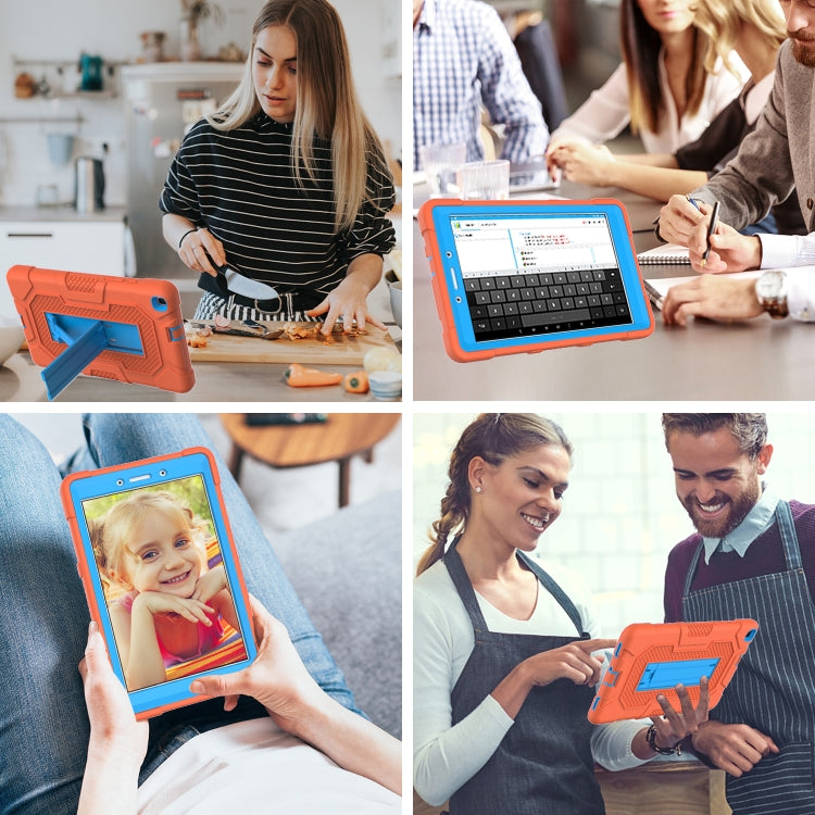 Contrast Colour Shockproof Silicone & PC Tablet Case with Stand | Samsung Galaxy Tab A 8.0 / 8.4 / 10.1