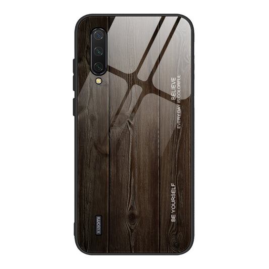 Wood Grain Glass Case for Xiaomi Redmi Note 9S / Poco X3 NFC / Redmi K30 Pro / Mi CC9