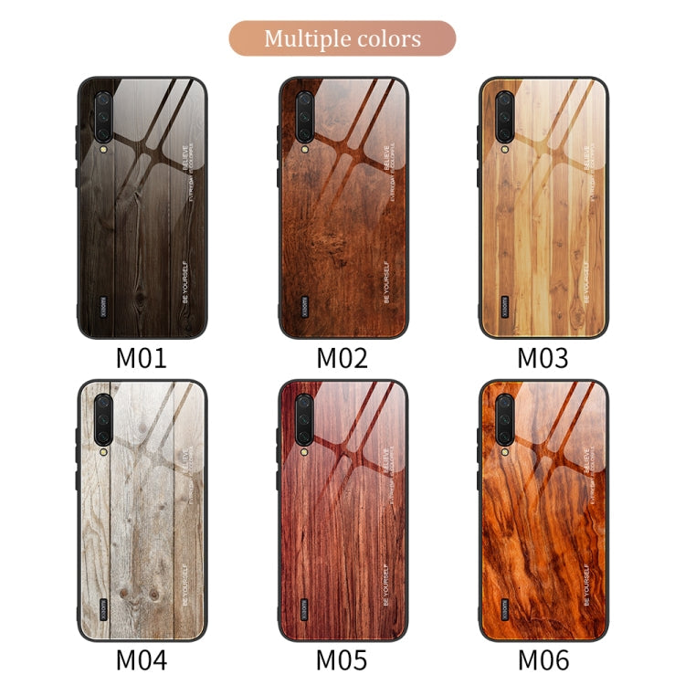 Schutzhülle aus Holzmaserung-Glas, für Xiaomi Mi CC9, für Xiaomi Poco X3 NFC, für Xiaomi Redmi K30 Pro, für Xiaomi Redmi Note 9S