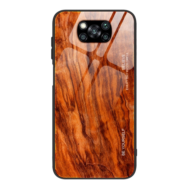 Schutzhülle aus Holzmaserung-Glas, für Xiaomi Mi CC9, für Xiaomi Poco X3 NFC, für Xiaomi Redmi K30 Pro, für Xiaomi Redmi Note 9S
