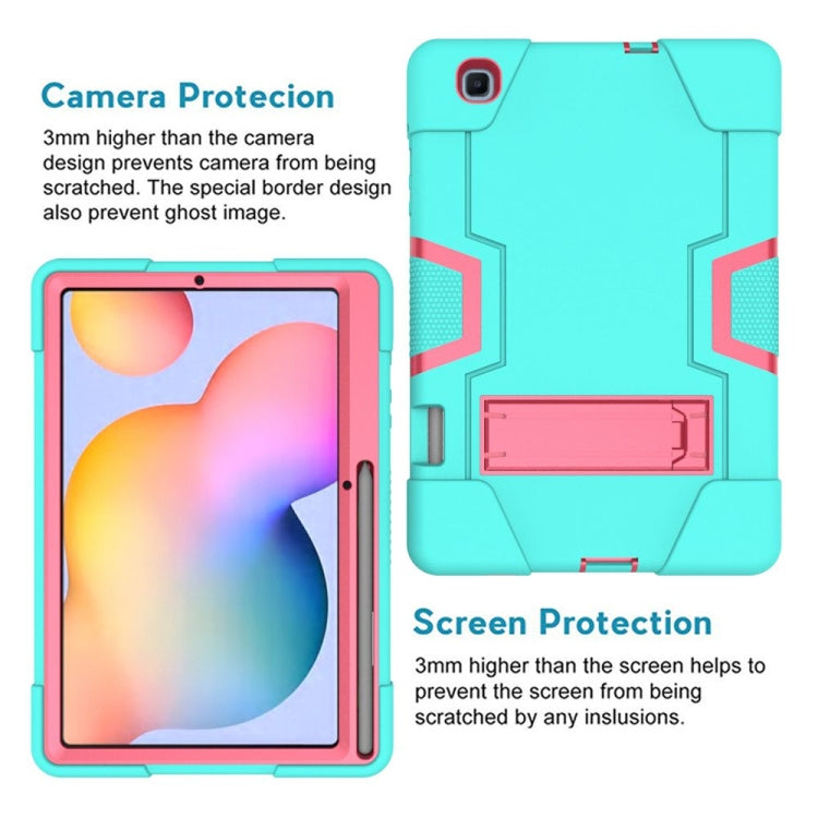Kontrastfarben-Roboter, stoßfeste Silikon- + PC-Schutzhülle mit Halterung, für Samsung Galaxy Tab S6 Lite P610, für Samsung Galaxy Tab A 8.4 (2020) T307