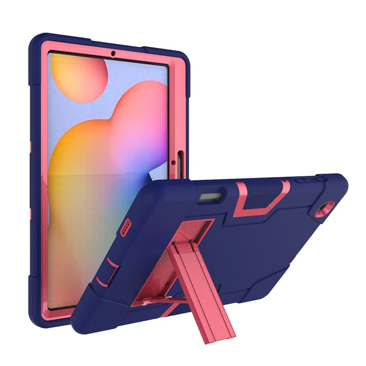Kontrastfarben-Roboter, stoßfeste Silikon- + PC-Schutzhülle mit Halterung, für Samsung Galaxy Tab S6 Lite P610, für Samsung Galaxy Tab A 8.4 (2020) T307