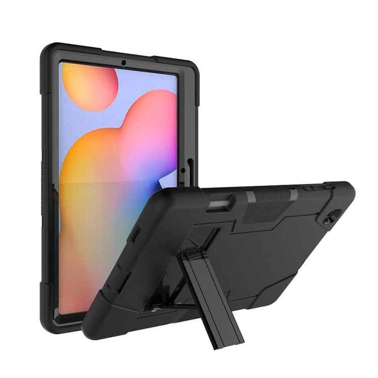Kontrastfarben-Roboter, stoßfeste Silikon- + PC-Schutzhülle mit Halterung, für Samsung Galaxy Tab S6 Lite P610, für Samsung Galaxy Tab A 8.4 (2020) T307