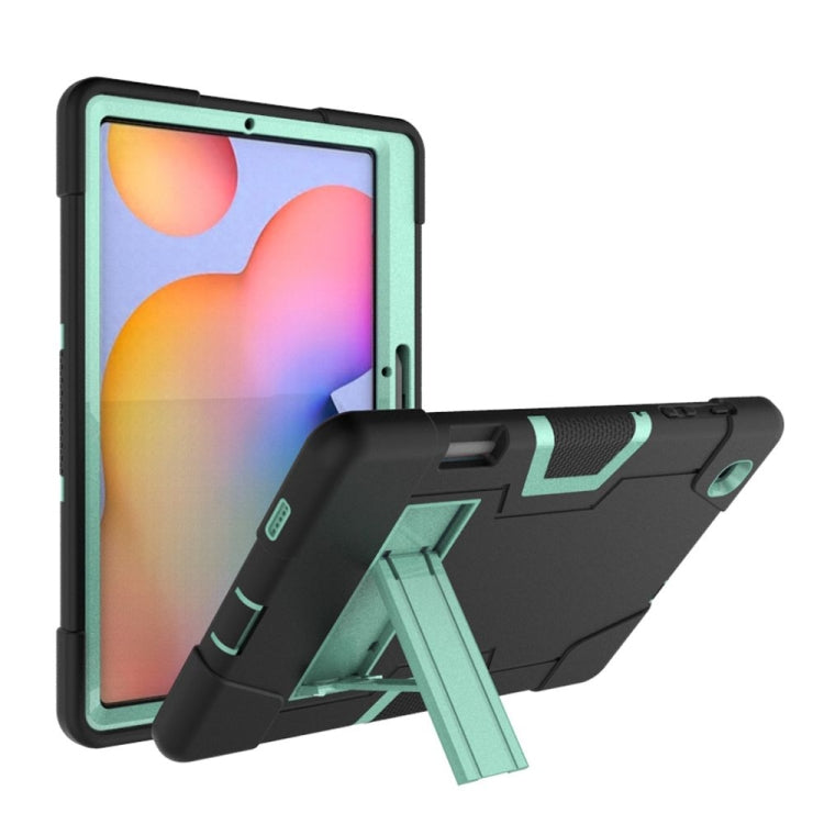 Kontrastfarben-Roboter, stoßfeste Silikon- + PC-Schutzhülle mit Halterung, für Samsung Galaxy Tab S6 Lite P610, für Samsung Galaxy Tab A 8.4 (2020) T307