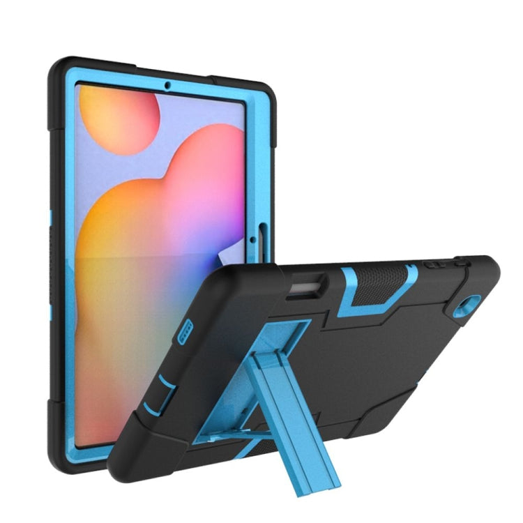 Kontrastfarben-Roboter, stoßfeste Silikon- + PC-Schutzhülle mit Halterung, für Samsung Galaxy Tab S6 Lite P610, für Samsung Galaxy Tab A 8.4 (2020) T307
