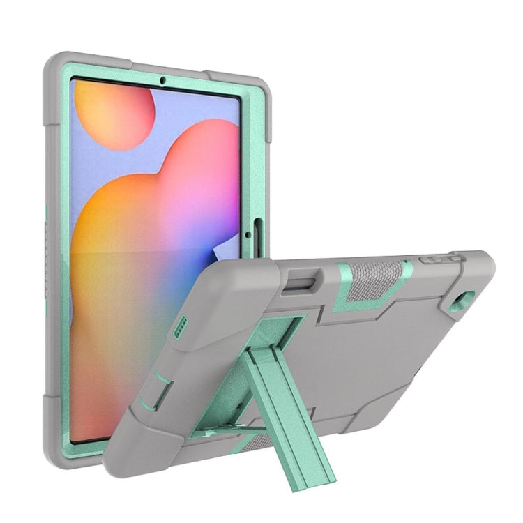 Kontrastfarben-Roboter, stoßfeste Silikon- + PC-Schutzhülle mit Halterung, für Samsung Galaxy Tab S6 Lite P610, für Samsung Galaxy Tab A 8.4 (2020) T307