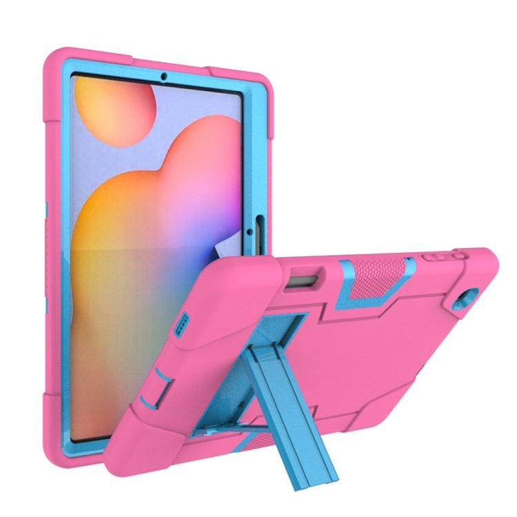 Kontrastfarben-Roboter, stoßfeste Silikon- + PC-Schutzhülle mit Halterung, für Samsung Galaxy Tab S6 Lite P610, für Samsung Galaxy Tab A 8.4 (2020) T307