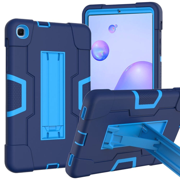 Kontrastfarben-Roboter, stoßfeste Silikon- + PC-Schutzhülle mit Halterung, für Samsung Galaxy Tab S6 Lite P610, für Samsung Galaxy Tab A 8.4 (2020) T307