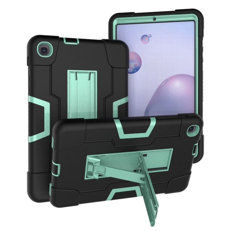 Kontrastfarben-Roboter, stoßfeste Silikon- + PC-Schutzhülle mit Halterung, für Samsung Galaxy Tab S6 Lite P610, für Samsung Galaxy Tab A 8.4 (2020) T307
