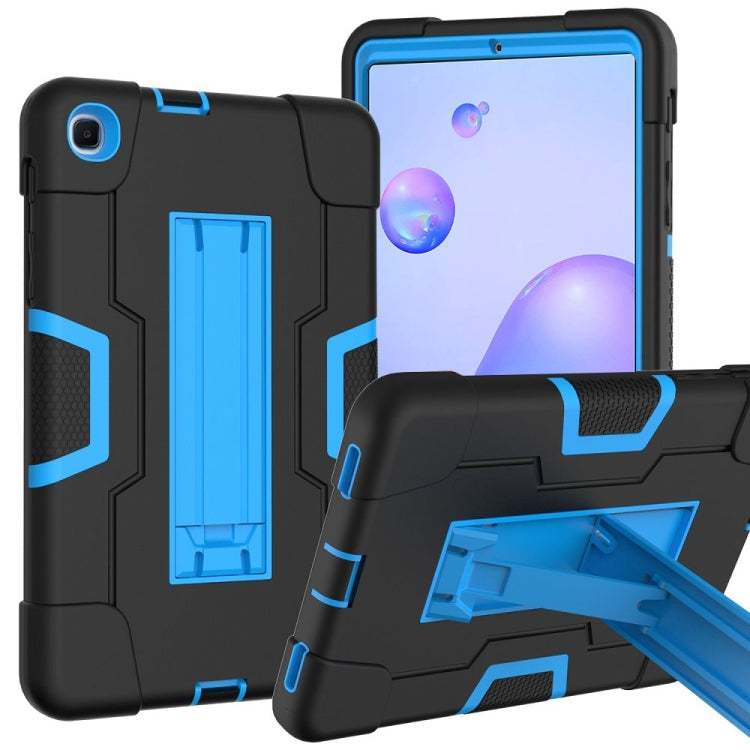 Kontrastfarben-Roboter, stoßfeste Silikon- + PC-Schutzhülle mit Halterung, für Samsung Galaxy Tab S6 Lite P610, für Samsung Galaxy Tab A 8.4 (2020) T307