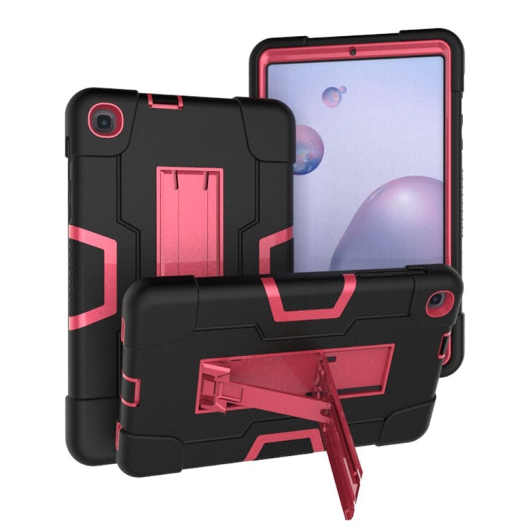 Kontrastfarben-Roboter, stoßfeste Silikon- + PC-Schutzhülle mit Halterung, für Samsung Galaxy Tab S6 Lite P610, für Samsung Galaxy Tab A 8.4 (2020) T307
