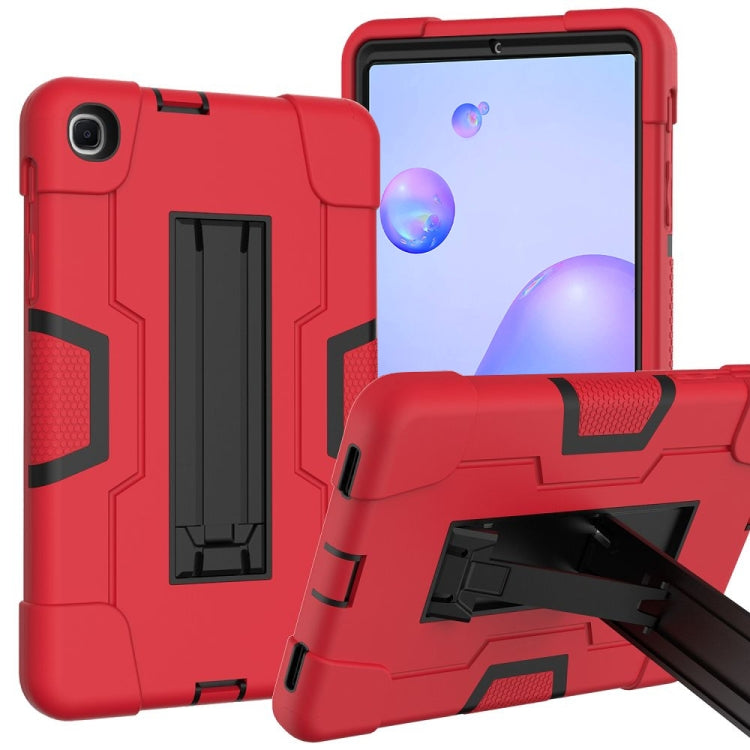 Kontrastfarben-Roboter, stoßfeste Silikon- + PC-Schutzhülle mit Halterung, für Samsung Galaxy Tab S6 Lite P610, für Samsung Galaxy Tab A 8.4 (2020) T307