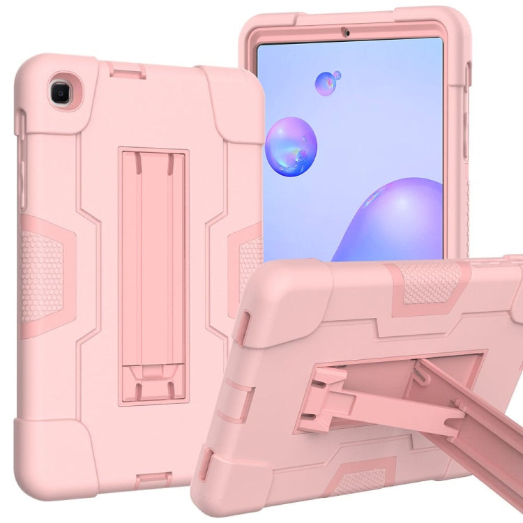 Kontrastfarben-Roboter, stoßfeste Silikon- + PC-Schutzhülle mit Halterung, für Samsung Galaxy Tab S6 Lite P610, für Samsung Galaxy Tab A 8.4 (2020) T307
