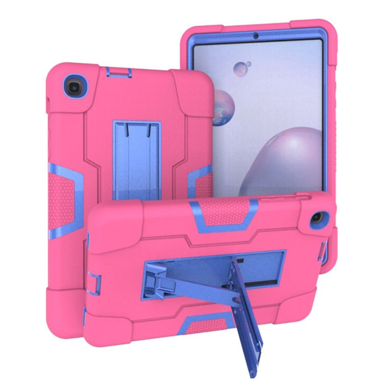 Kontrastfarben-Roboter, stoßfeste Silikon- + PC-Schutzhülle mit Halterung, für Samsung Galaxy Tab S6 Lite P610, für Samsung Galaxy Tab A 8.4 (2020) T307