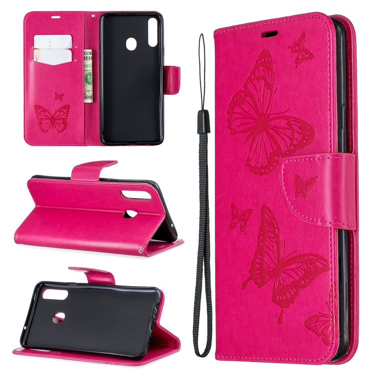 Butterfly Embossed Leather Flip Case – Xiaomi Redmi Note 8 Pro | Wallet & Lanyard
