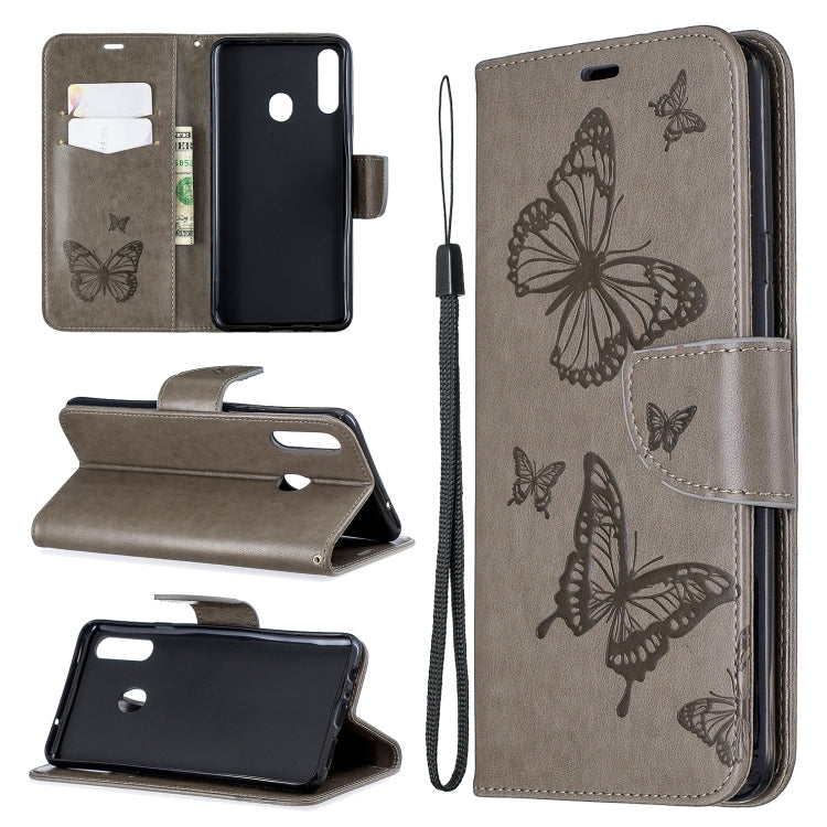 Butterfly Embossed Leather Flip Case – Xiaomi Redmi Note 8 Pro | Wallet & Lanyard