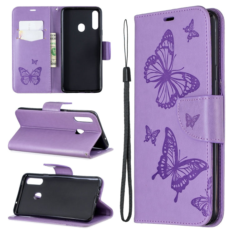 Butterfly Embossed Leather Flip Case – Xiaomi Redmi Note 8 Pro | Wallet & Lanyard
