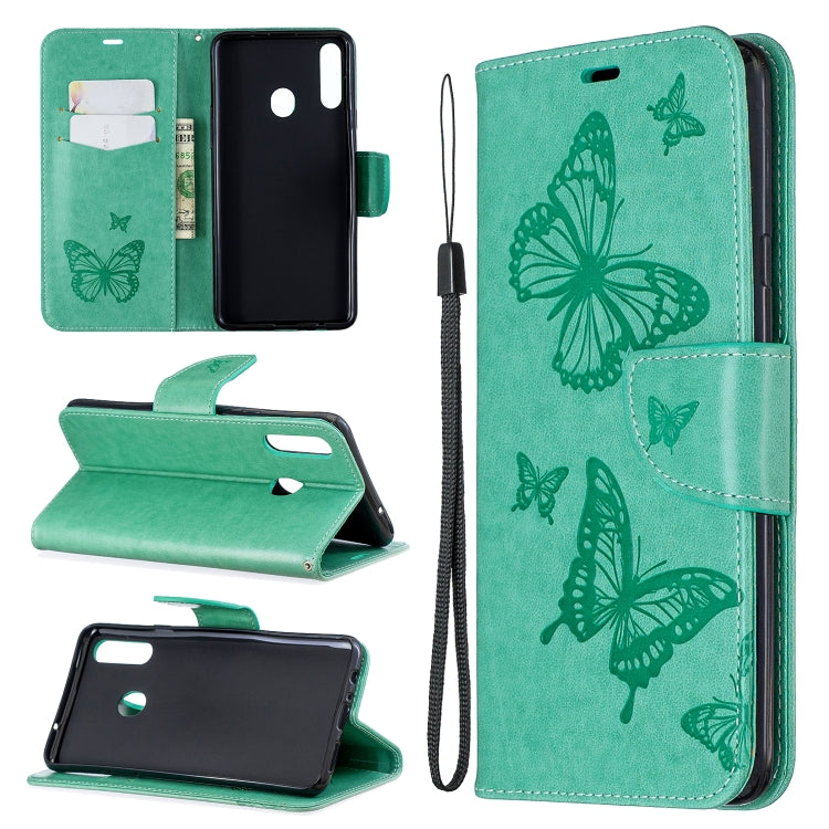 Butterfly Embossed Leather Flip Case – Xiaomi Redmi Note 8 Pro | Wallet & Lanyard