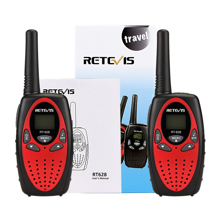 RETEVIS RT628 Children's Walkie Talkie Pair | 0.5W 446MHz 8 Channel | LCD Display | Available in Red, Black & White