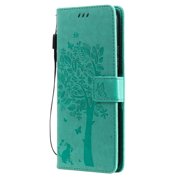 Tree & Cat Pattern PU Leather Flip Case with Card Slots & Wallet – Xiaomi Mi 11 Lite 5G