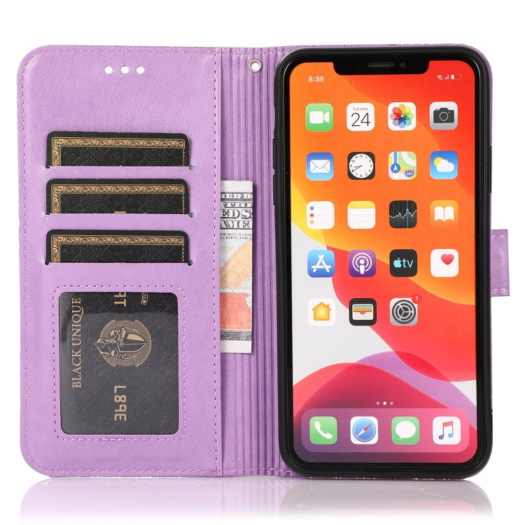 Sunflower Embossed Leather iPhone Case with Card Slots, Wallet & Lanyard