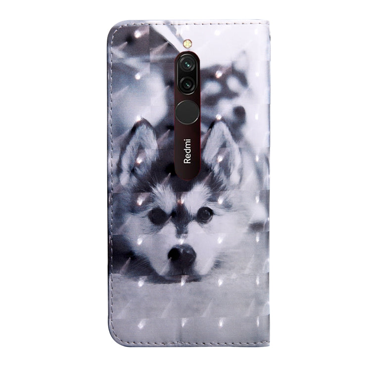 3D Painting Pattern Flip Wallet Case for Xiaomi Redmi 8A – Card Slots & Stand