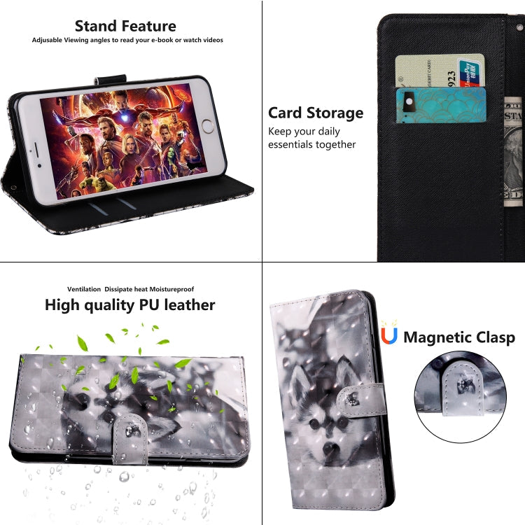 3D Painting Pattern Flip Wallet Case for Xiaomi Redmi 8A – Card Slots & Stand