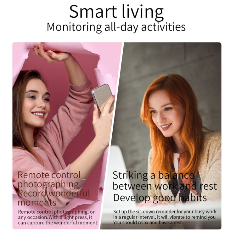 ZX10 Women's Smart Watch - 1.09" HD Display, Heart Rate & Blood Oxygen Monitor, IP68 Waterproof