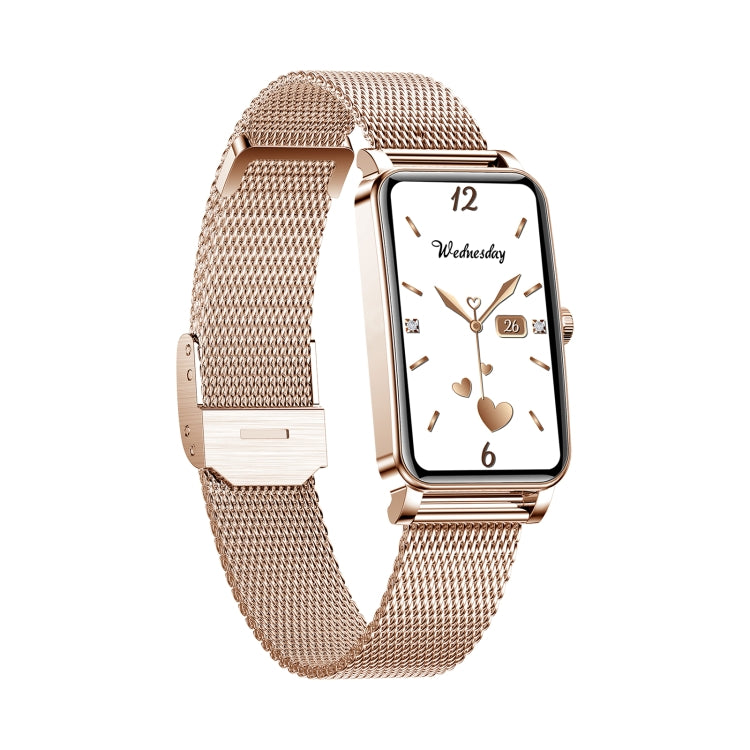 ZX19 Smartwatch für Damen – 1,45 Zoll HD-Bildschirm, IP68 wasserdicht, Herzfrequenz- und Schlafmonitor (Stahlarmband)
